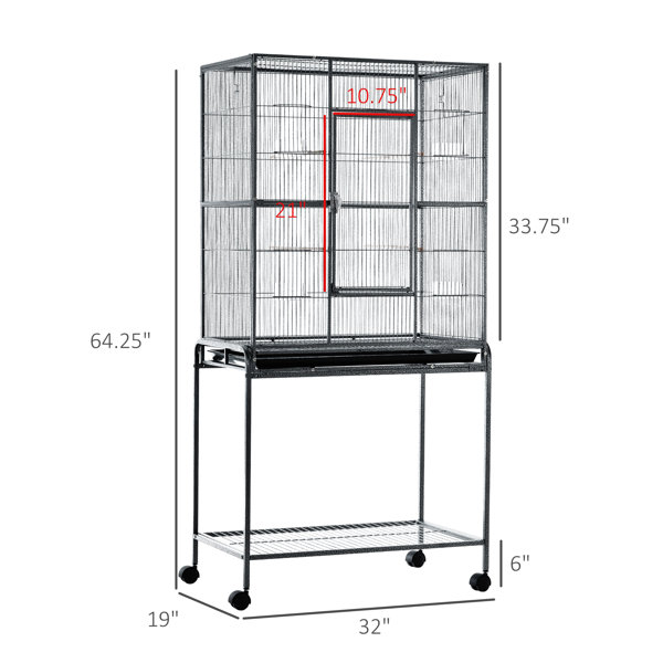 Bird cage hot sale rack